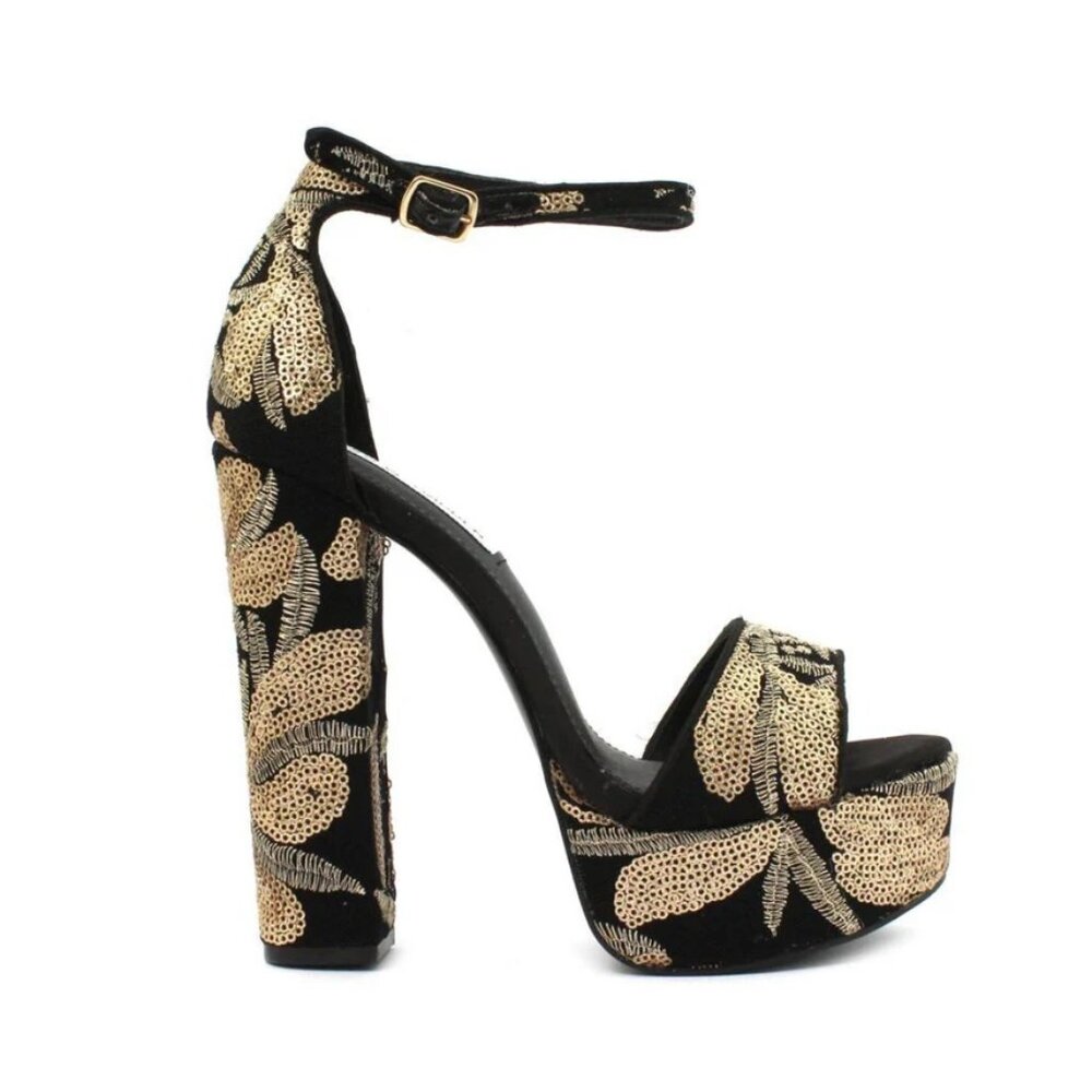 Steve Madden Gonzo Gold Sequins Heels